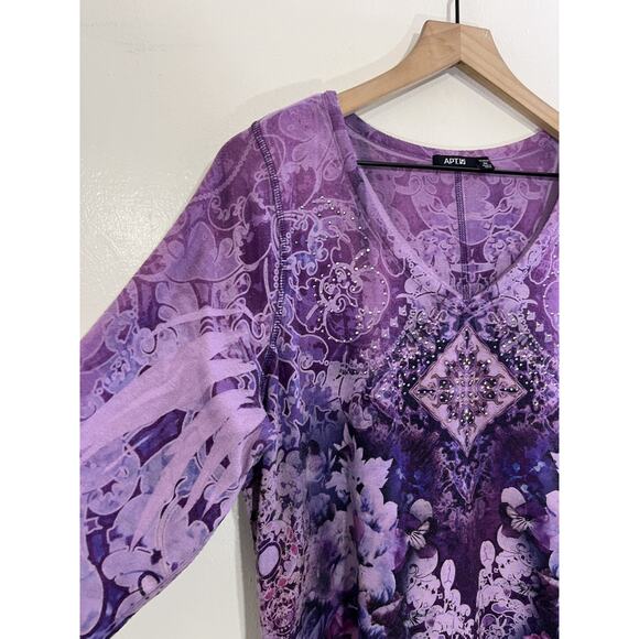 Y2K 90s Fairy Psychedelic Witchy Floral Mandala Boho Top 0X Flowy Artsy Hippie - Picture 3 of 14
